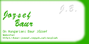 jozsef baur business card