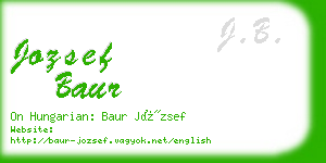 jozsef baur business card